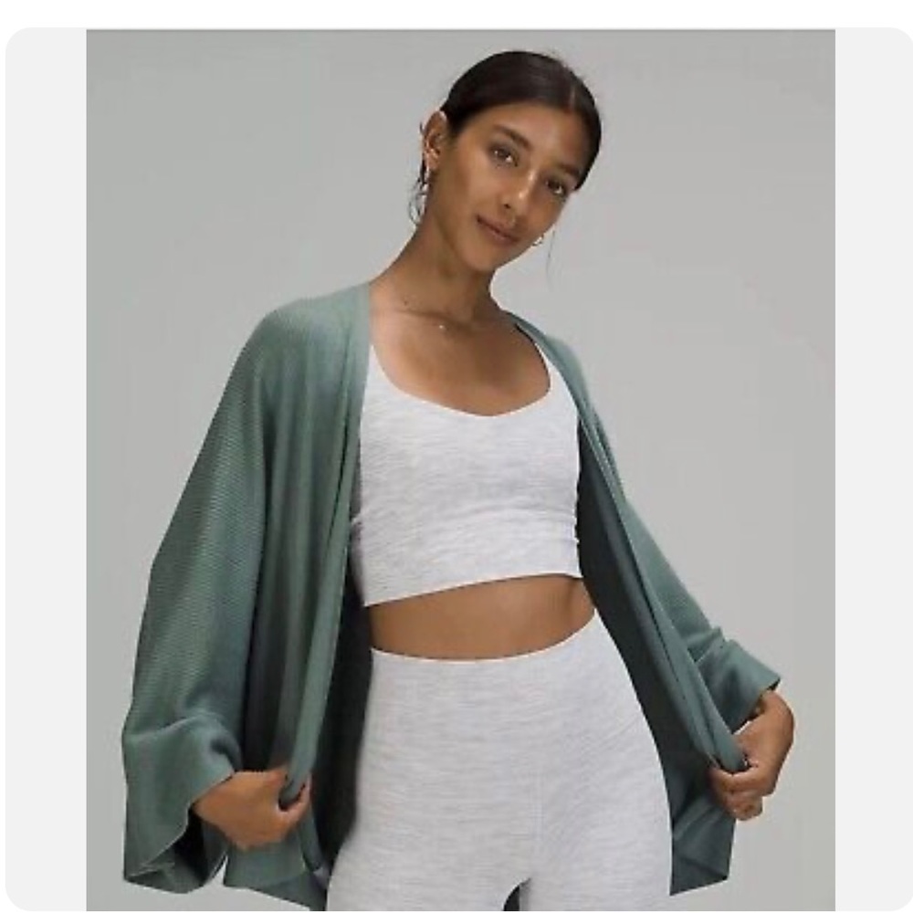 Lululemon Tidewater Teal Cashlu Knit Sweater M/L